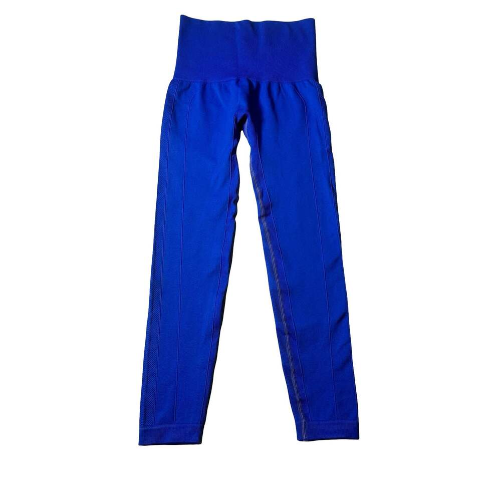 HOMMA Seamless High-Waist Legging Medium Blue Athletic Workout Yoga Pant